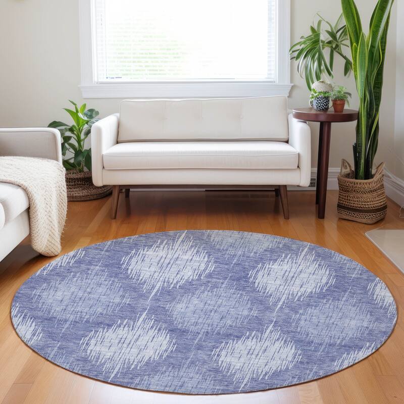 Machine Washable Indoor/ Outdoor Chantille Contemporary Geo Rug