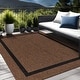 Beverly Rug Modern Bordered Indoor Outdoor Rug, Outside Carpet for ...