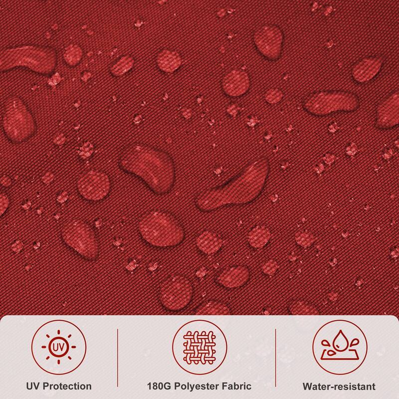 Autlaycil 10ft Offset Hanging Market Patio Umbrella With Base&Solar Lights