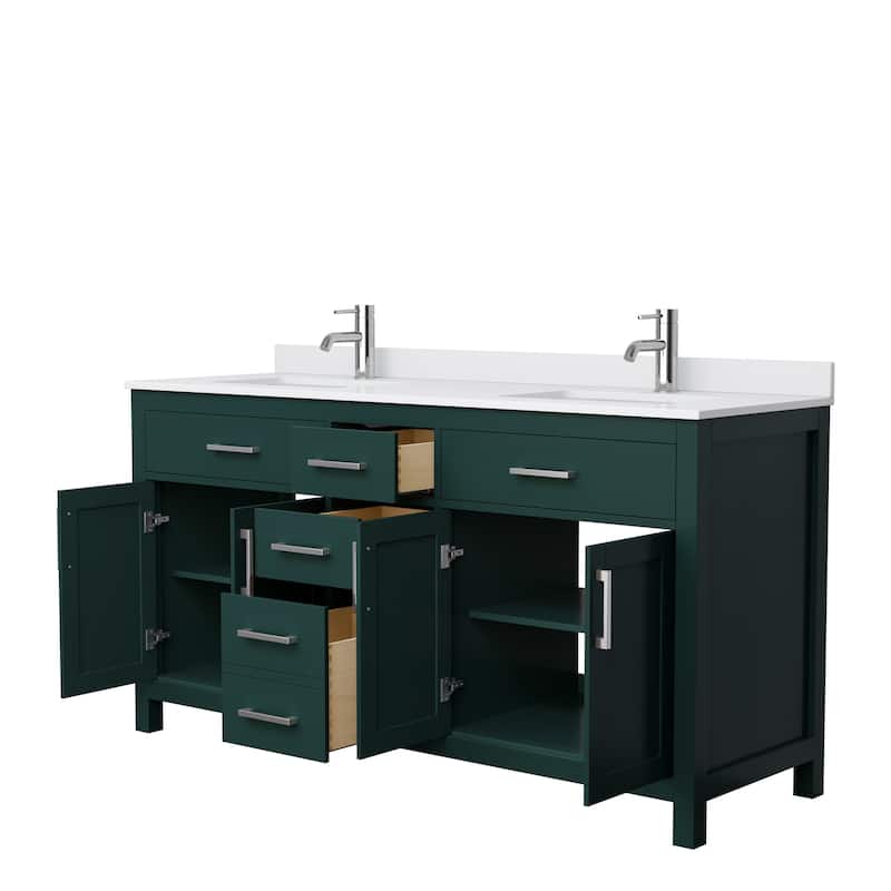 Beckett 66 Inch Double Vanity, Cultured Marble Top