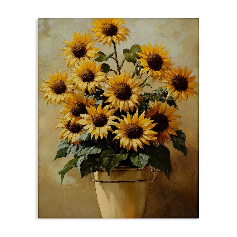 Stupell Sunny Sunflowers Arrangement Canvas Wall Art Design By Franklyn Gregory - 36 x 48