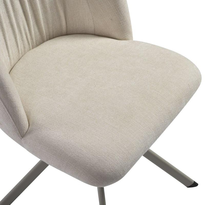 Hallie Contemporary Swivel Curved Back Upholstered Dining Chair - Set of 2