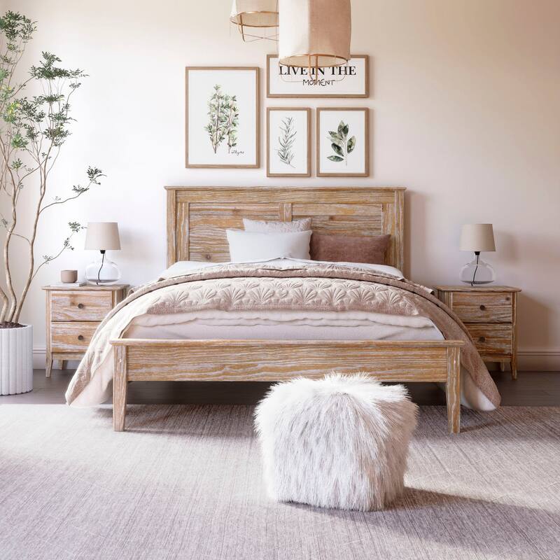 Grain Wood Furniture Greenport Louvered Solid Wood Platform Bed