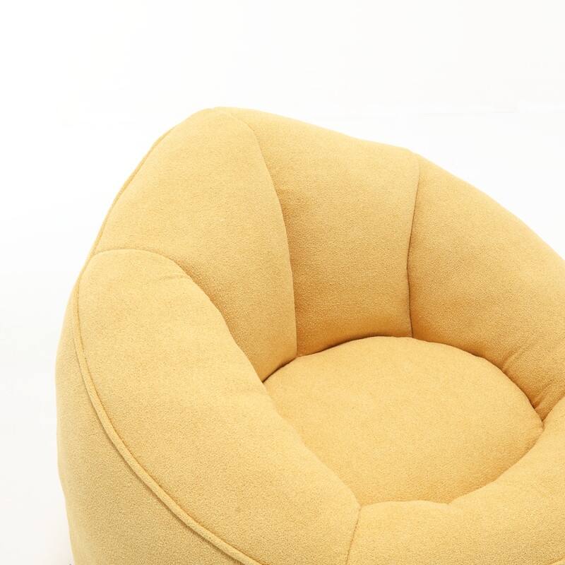 Compressed Foam Bean Bag Chair with Footrest - Plush Lounger for Modern Living Spaces