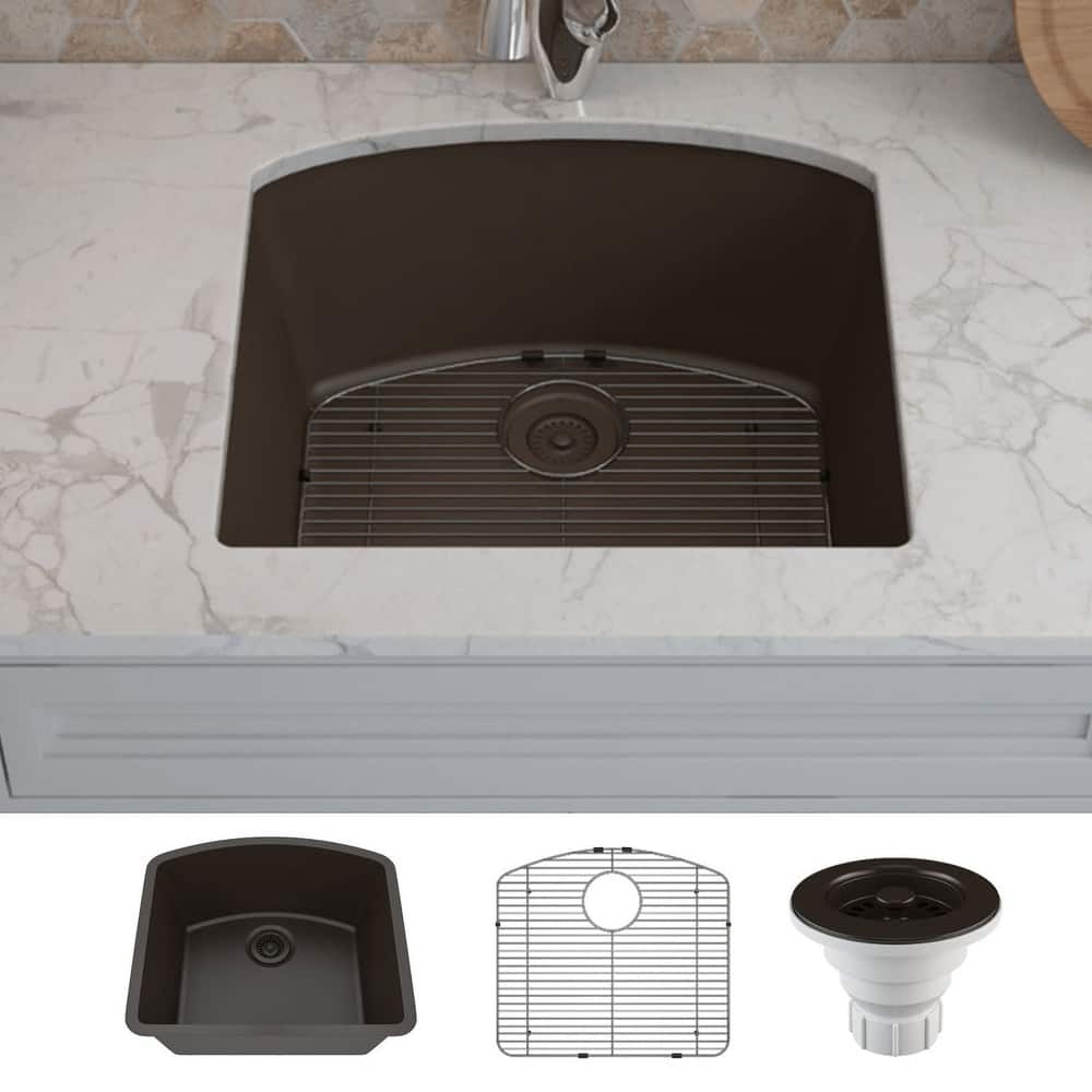 Lexicon Platinum 2321D Quartz Composite Single Bowl Kitchen Sink