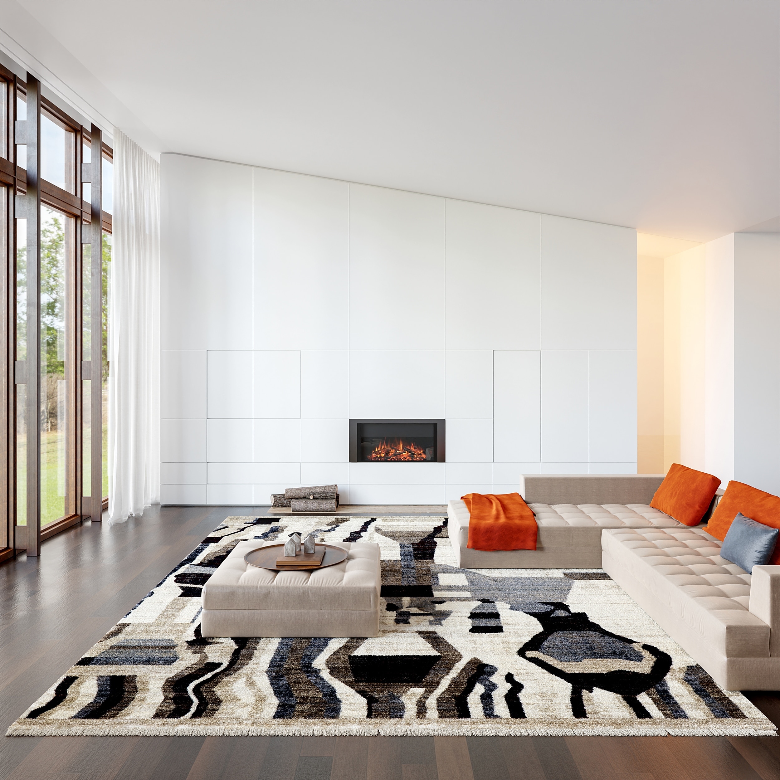 Bheri Abstract Area Rug