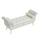 preview thumbnail 56 of 65, Armed Ottoman Bench PU Leather Bench Button Tufted Sofa Stool Bench Footrest Stoolfor Entryway, Living Room and Window