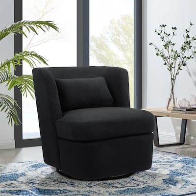 360°Swivel Barrel Chair with Cushion