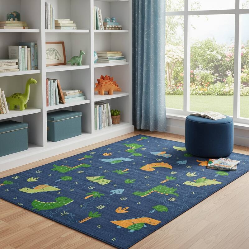 HomeRoots Juvenile/Youth Casual Rectangle Area Rug - 5' X 7'