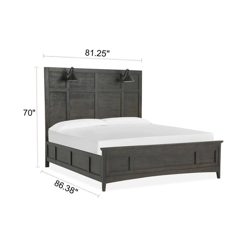 Magnussen Home Westley Falls Graphite Lamp Panel Bed