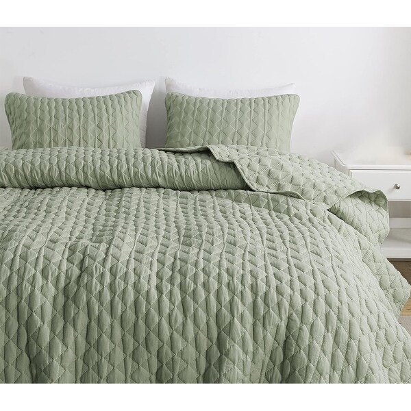 3 Pieces Quilt Bedding Sets with Pillow Shams Quilted Blanket Thin Comforter Bed Cover On Sale Bed Bath Beyond 40468689
