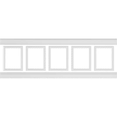 94 1/2"L Ashford Square Panel Traditional Wainscot Paneling Kit - Adjustable from Heights