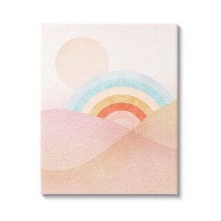 Stupell Rainbow Landscape Neutral Tones Canvas Wall Art by Lil' Rue ...