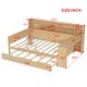 preview thumbnail 41 of 54, Roomfitters Wooden Twin/Full Size Daybed with Storage Shelves, Multi-functional Bed with Twin Size Trundle Bed and Study Desk