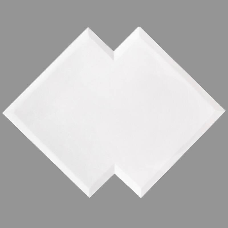 Handmade Double Diamond Accent Table (India) - 17" L x 18" W x 17" H