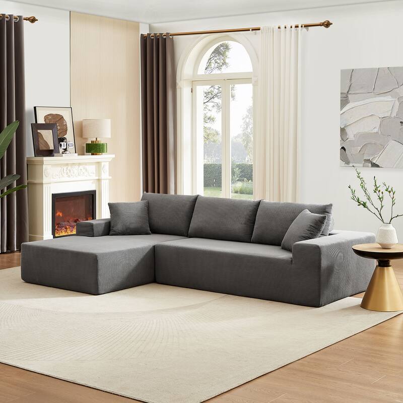 108.5" Modular L-Shaped 3-Seater Sofa with Reversible Chaise