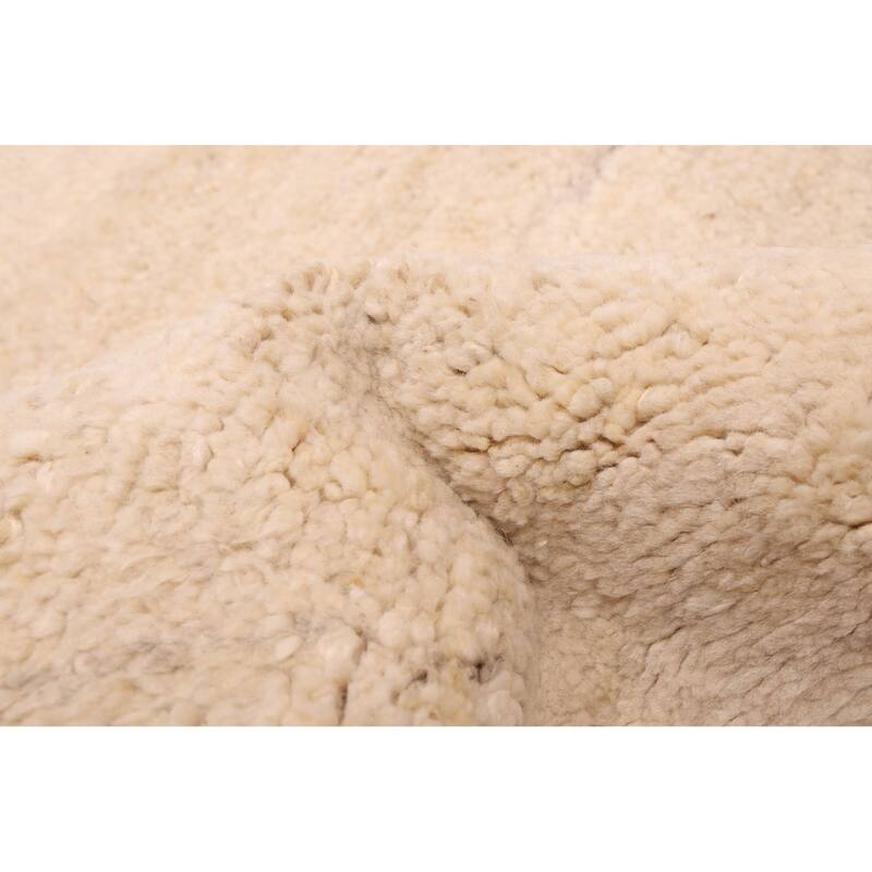 ECARPETGALLERY Hand-knotted Looma Cream Wool Rug - 7'11 x 9'8