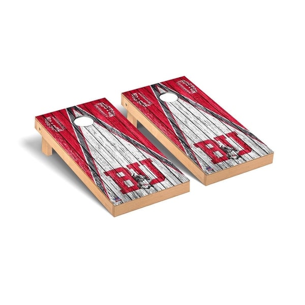 slide 2 of 5, Boston Terriers Triangle Cornhole Board Set