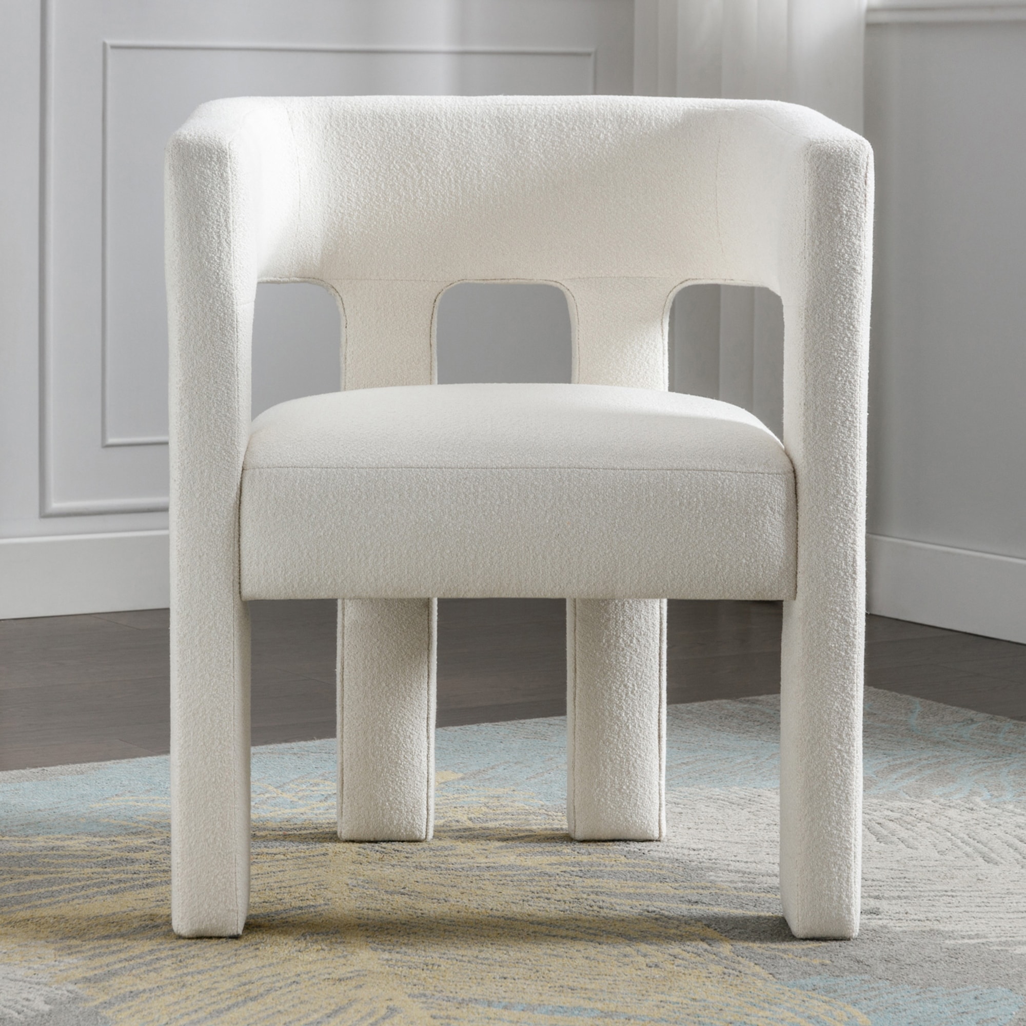 Fashion Dining Chair/Barrel Side Chairs, Beige Fabric Accent