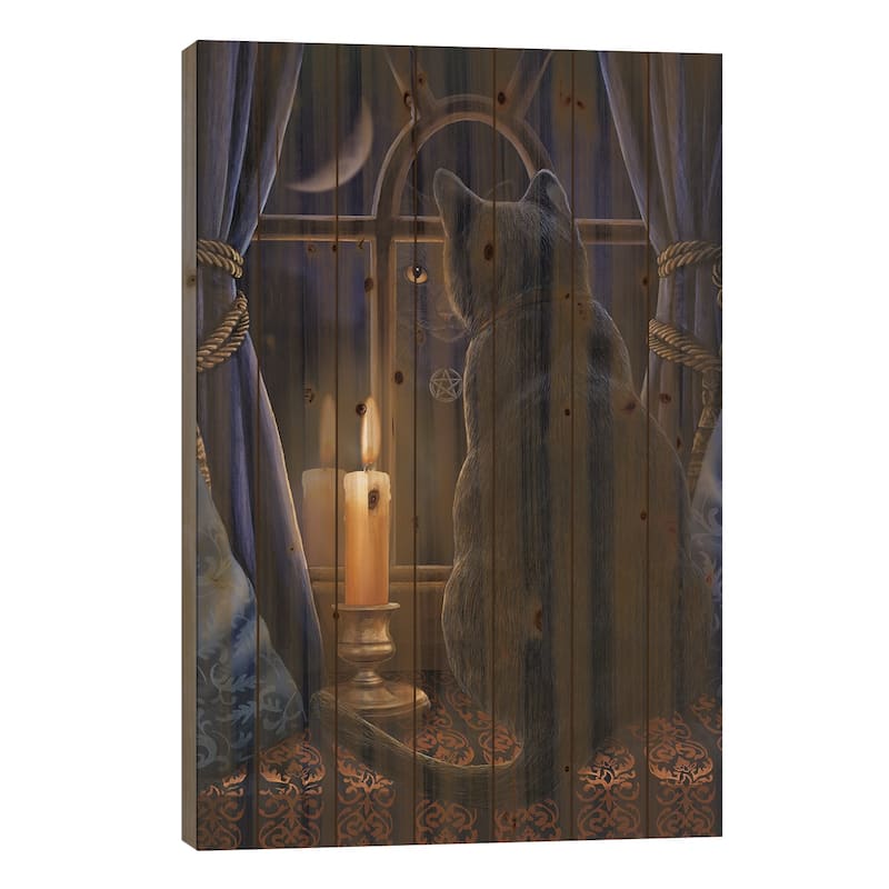 Midnight Vigil Print On Wood by Lisa Parker - Multi-Color - 40x26x1.5