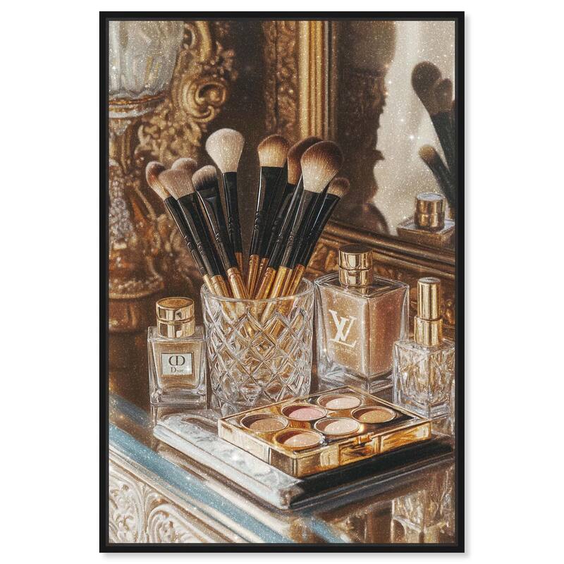 Oranate Makeup Collection Canvas by Art Remedy - 20" x 30" - Black