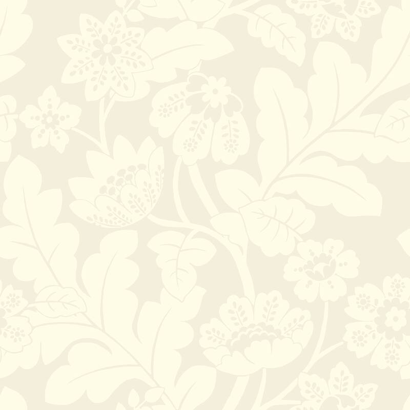 A-Street Prints Augusta White Flock Damask Wallpaper