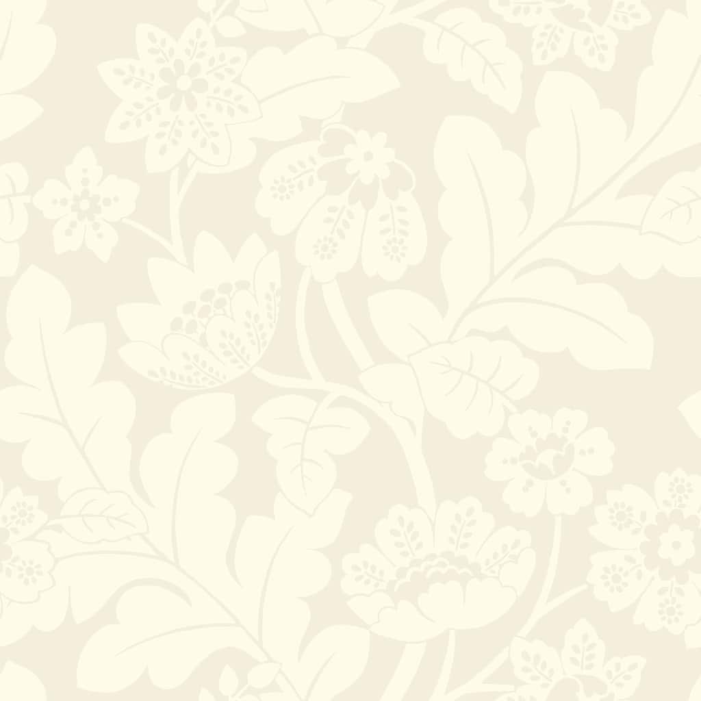 A-Street Prints Augusta White Flock Damask Wallpaper