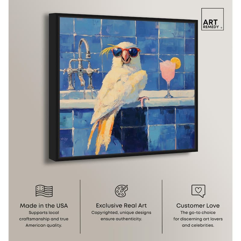 Relaxing Bird Canvas by Art Remedy