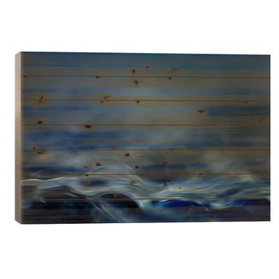 Blue Fantasy Print On Wood by Willy Marthinussen - Multi-Color