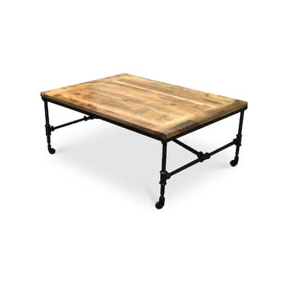 Timbergirl Mango wood Coffee Table with wheels - 46X32