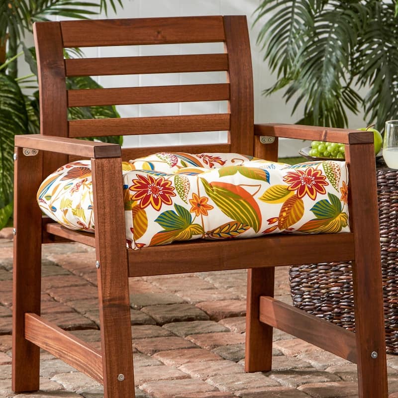 Esprit Floral 20-inch Outdoor Chair Cushion by Greendale Home Fashions - 20w x 20l