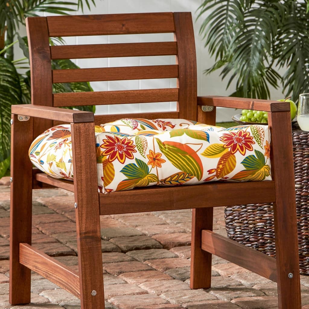 Esprit Floral 20-inch Outdoor Chair Cushion by Greendale Home Fashions - 20w x 20l