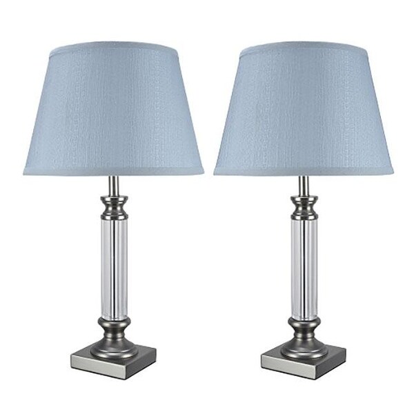 light blue table lamp shade