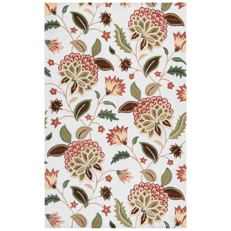 SAFAVIEH Handmade Jardin Shemsie Floral Wool Rug