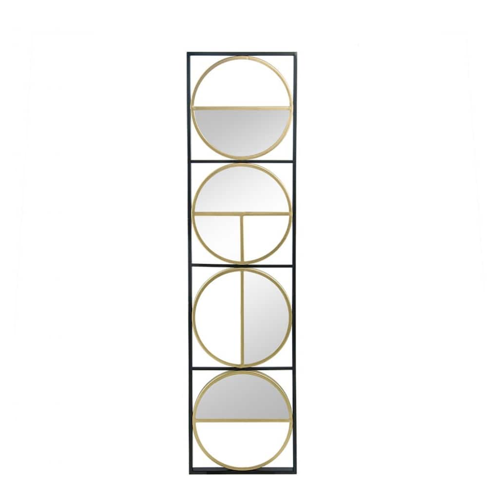 Rectangular Framed 4 Round Wall Mirror - 47.25"