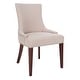 preview thumbnail 8 of 7, SAFAVIEH Dining Becca Beige Linen Dining Chair - 22" x 24.8" x 36.4"