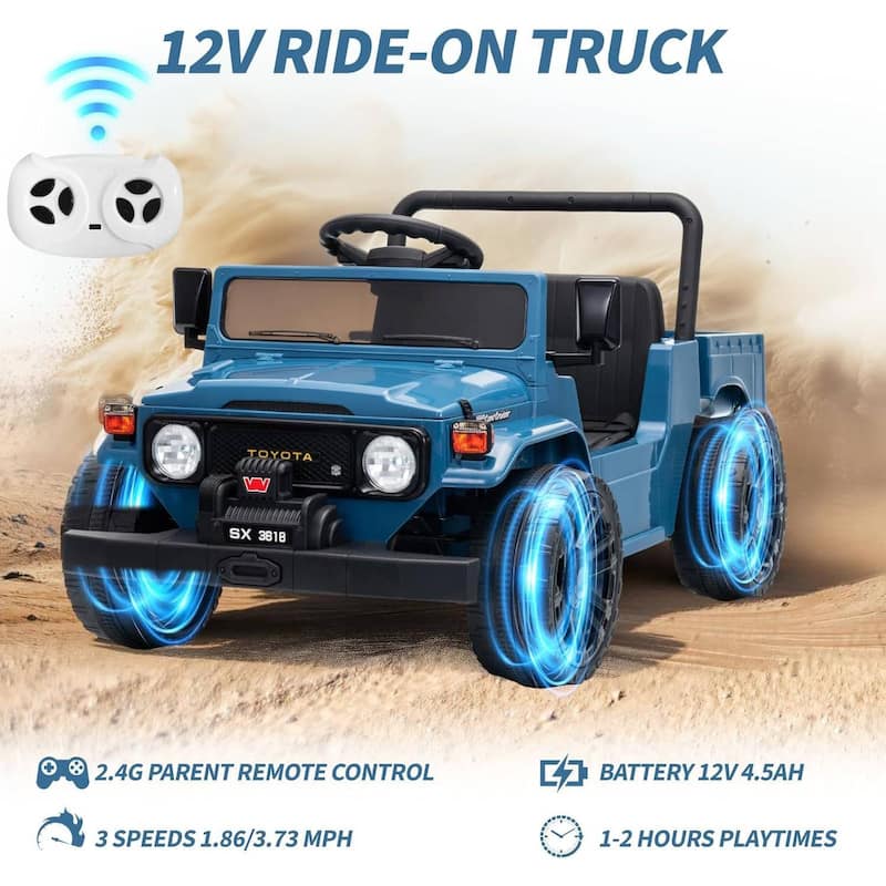 12V Licensed Toyota Electric Car Toy Ride on Truck for Best Kids Gift