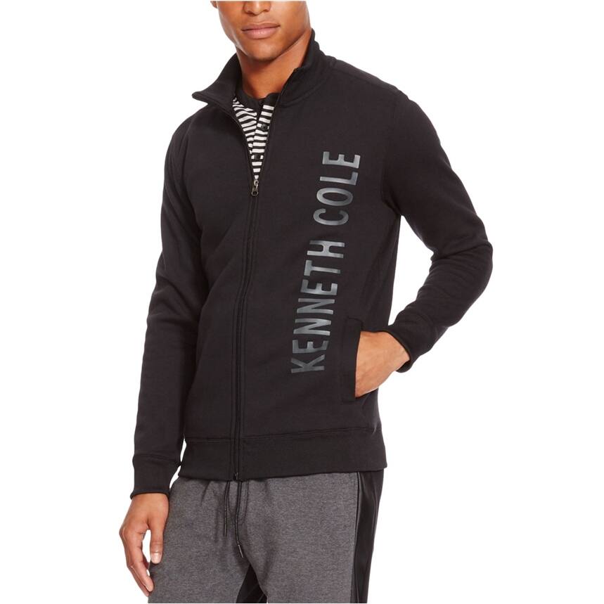 Kenneth Cole Mens Logo Sweatshirt, Black, Small
