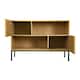 Sideboard Buffet Cabinet, Modern Accent Cabinet with Wavy Grain Door, Console Table with Storage - Oak - Wood