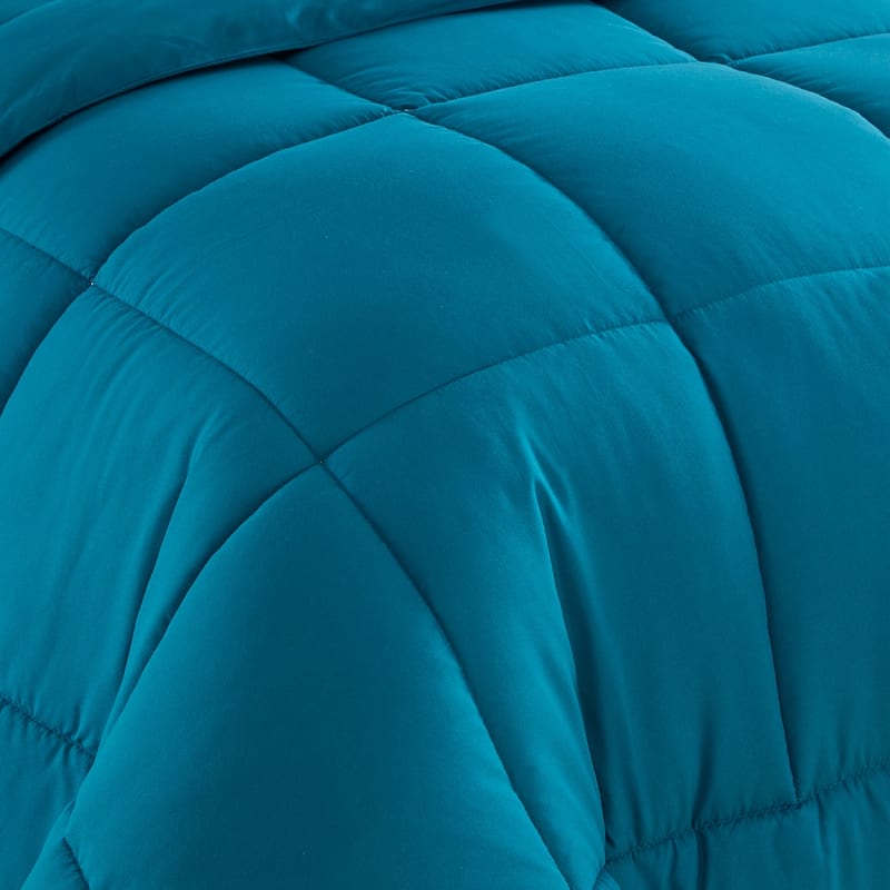 Plush Solid Color Box Stitch Down Alternative Comforter