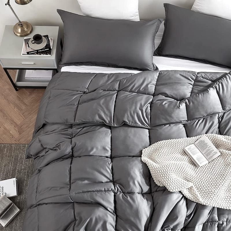 Snorze® Cloud Comforter Set - Coma Inducer® Ultra Cozy - Charcoal