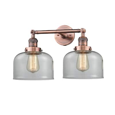 Innovations Lighting Large Bell 2 Light 19" Wide Bathroom Vanity Light