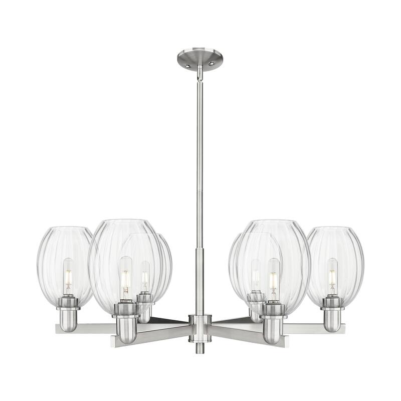 Innovations Lighting Downtown Urban - Preston - 6 Light 24" Bell Shade Stem Hung Chandelier