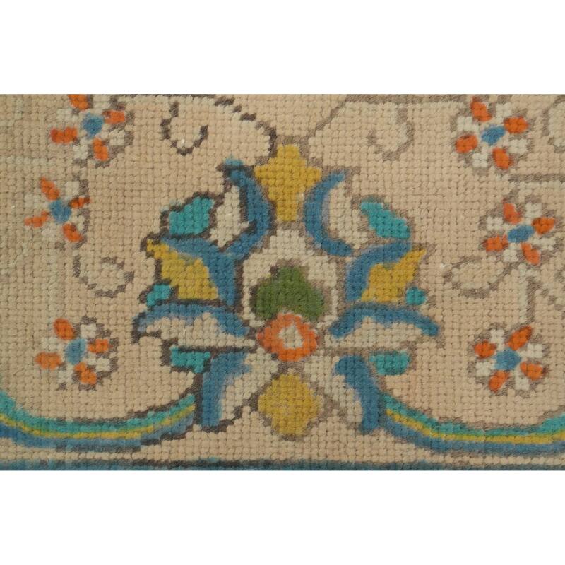 Hand Knotted Oriental 100% Wool Carpet Traditional Floral Oranges & Rust Tabriz Area Rug - 12' 7'' X 9' 6''