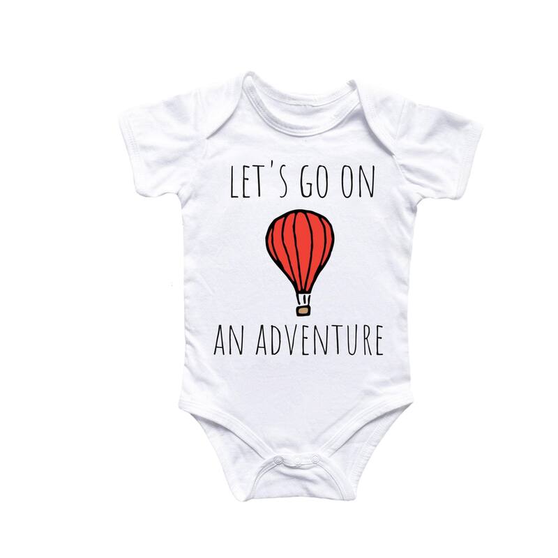 Hot Air Balloon Adventure - Baby Boy Girl Clothes Infant Bodysuit Funny Cute Newborn 3 - Blue - 0-3M