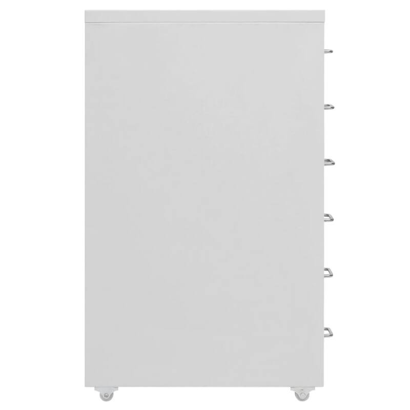vidaXL Mobile File Cabinet Metal Medium Mobile File Cabinet