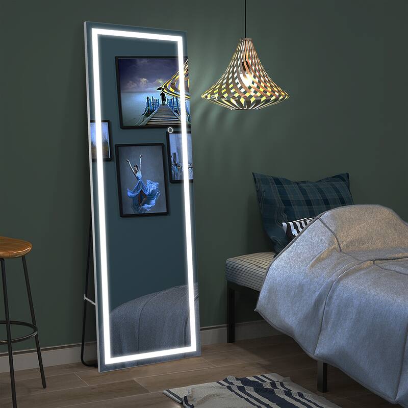 Full-length LED Illuminated Bathroom Vanity Floor Mirror