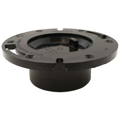 Jones Stephens C50341 3 X 4 ABS Flat Closet Flange With Knockout - Blue