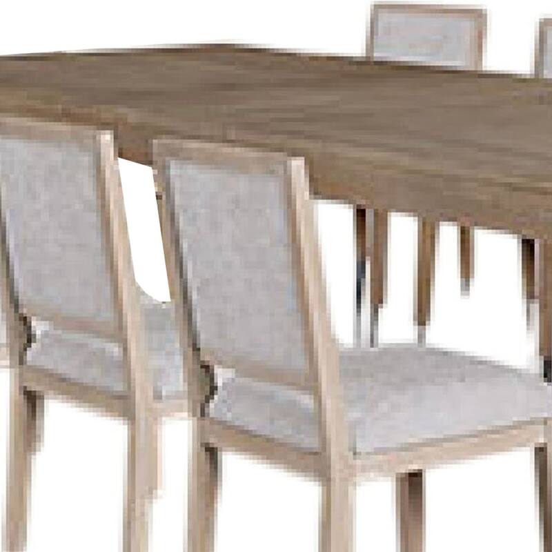 Kizie 9pc Dining Table Set, 94-118 Inch Extendable, Tawny Brown Chairs