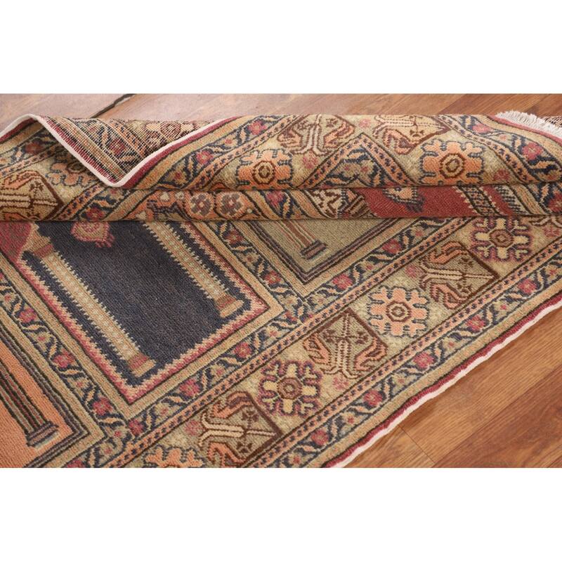 Anatolian Turkish Vintage Runner Rug Handmade Wool Carpet - 3'2" X 8'10"